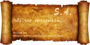 Sátor Antonella névjegykártya